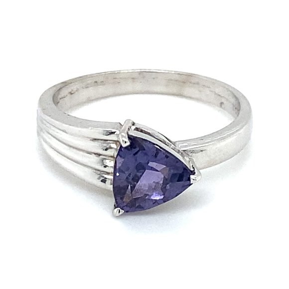 Color Change Sapphire 1.30ct Solid 18K Gold Ring - Picture 5 of 9